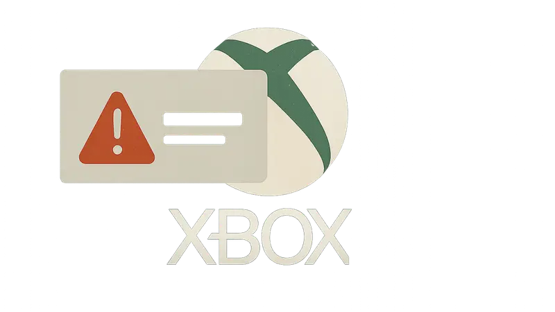 Логотип Xbox на фоне сообщения об ошибке сохранения данных, которое стало более понятным.