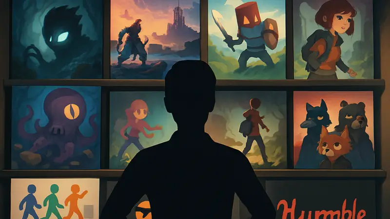 Обложки бандлов инди-игр на платформах Fanatical и Humble Bundle.