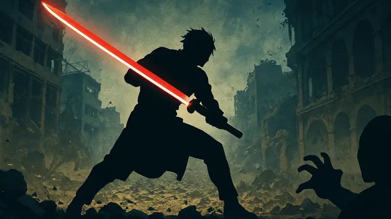 Меч Палача Хигурумы из аниме Jujutsu Kaisen в битве, символ силы и смертоносности.