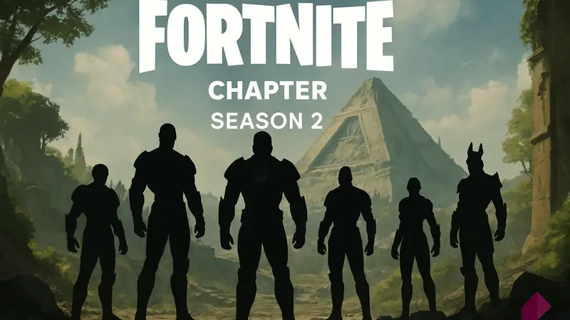 Логотип Fortnite Chapter 7 Season 2, персонажи "Основания Семерых", игровые новости Polygon