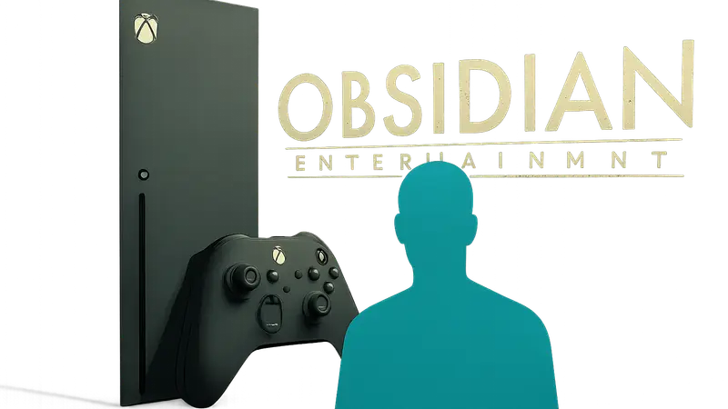 Логотип Obsidian Entertainment на фоне консоли Xbox, символизирующий слухи о закрытии студии.