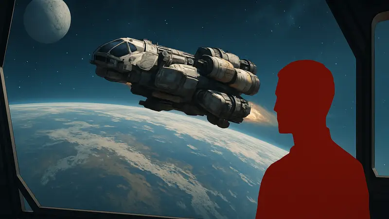 Космический корабль Starfield летит над планетой, символизируя уникальное видение Bethesda, отличающееся от Mass Effect.