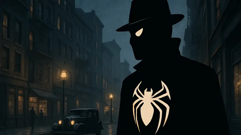Николас Кейдж в образе Человека-нуар из сериала Spider-Noir.