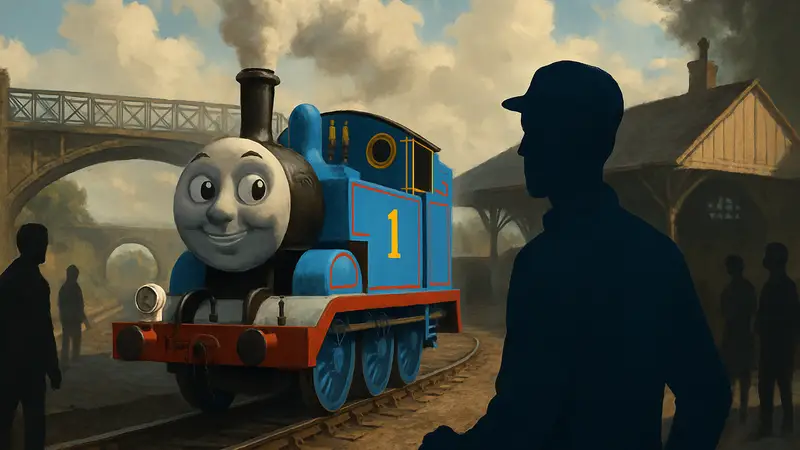 Игровой арт паровозика Томаса из игры Wonders of Sodor для Xbox