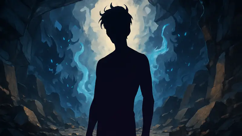 Обложка аудиодрамы Solo Leveling с изображением Сун Джин Ву.