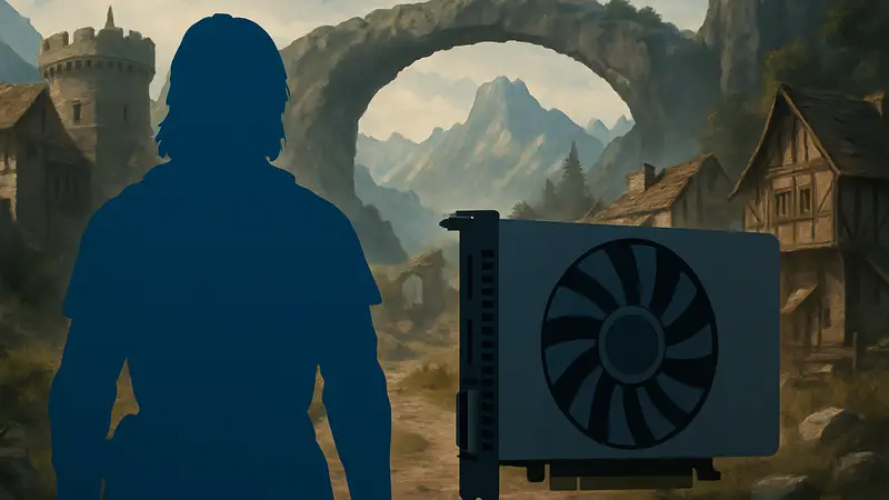 Иллюстрация минимальных системных требований для игры Crimson Desert на ПК с упоминанием видеокарты GTX 1060.