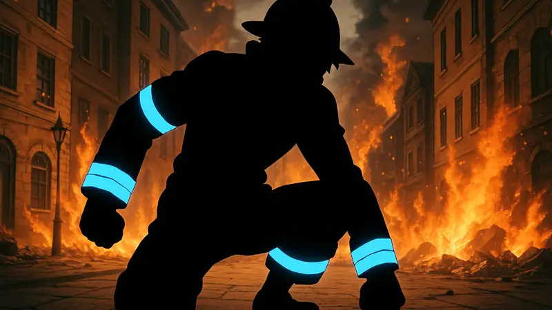 Синдра из аниме Fire Force (Пламенная бригада) готовится к бою в 22 эпизоде