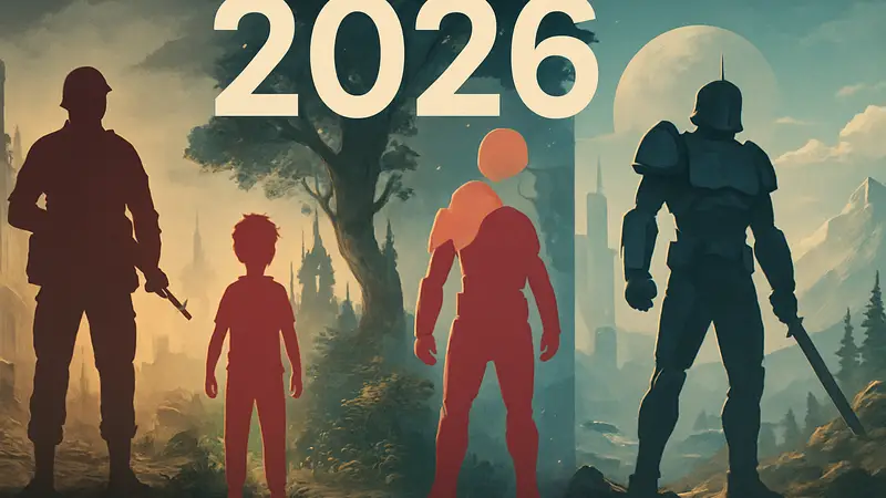 Изображение демонстрирует лучшие игры 2026 года, отражая разнообразие жанров и инноваций