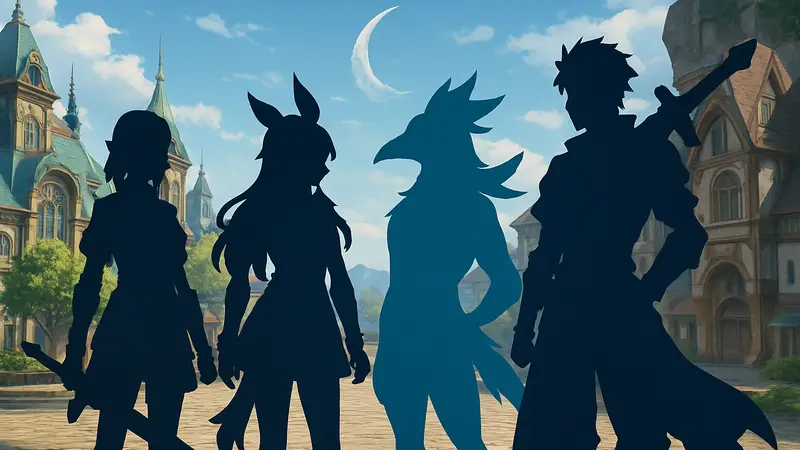 Персонажи Blue Protocol и Shangri-La Frontier вместе на промо-изображении коллаборации.