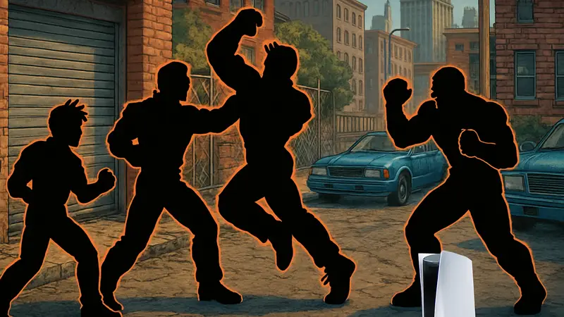 Скриншот из игры Rushing Beat X: Return of Brawl Brothers на PlayStation 5, кадры драки