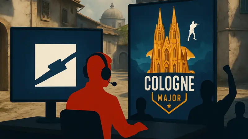 Логотип HLTV Confirmed и заставка IEM Cologne Major, киберспортивный турнир CS2