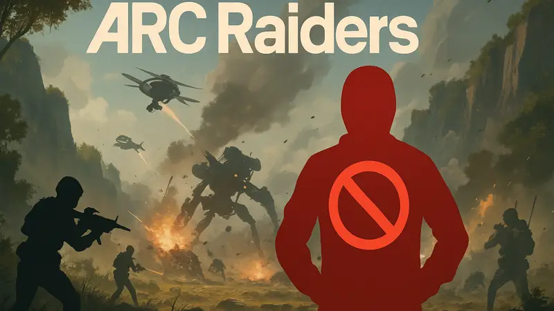 Логотип ARC Raiders на фоне футуристического боя, тема читов и банов