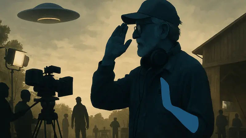 Стивен Спилберг на съемочной площадке фильма Disclosure Day, избегающий темы НЛО и инопланетян.