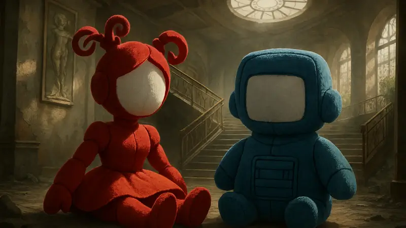 Плюшевые игрушки Левая и Элеанора из игры Atomic Heart от YouTooz