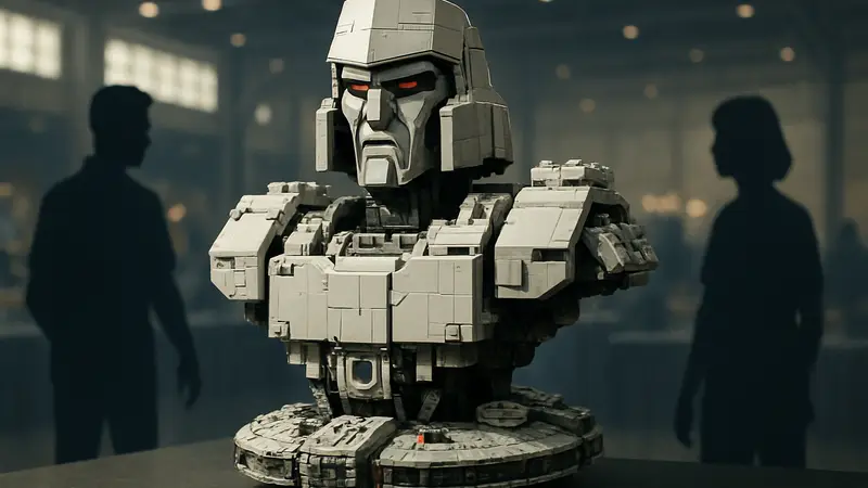 Бюст Мегатрона, собранный из деталей конструктора LEGO Тысячелетний сокол