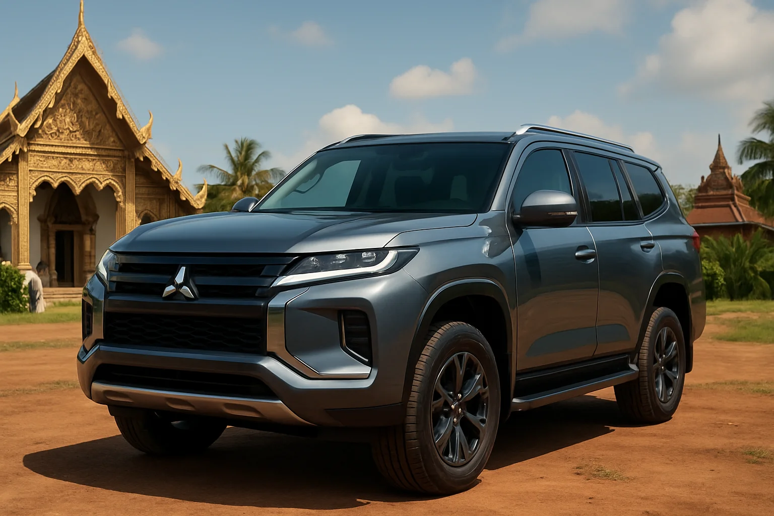 Mitsubishi Pajero 2026, внедорожник, новый дизайн, рамная конструкция, сборка Таиланд.