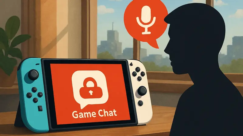 Изображение Nintendo Switch 2, символизирующее платный голосовой чат GameChat