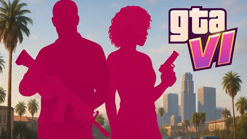 Главные герои GTA 6 с оружием в руках.