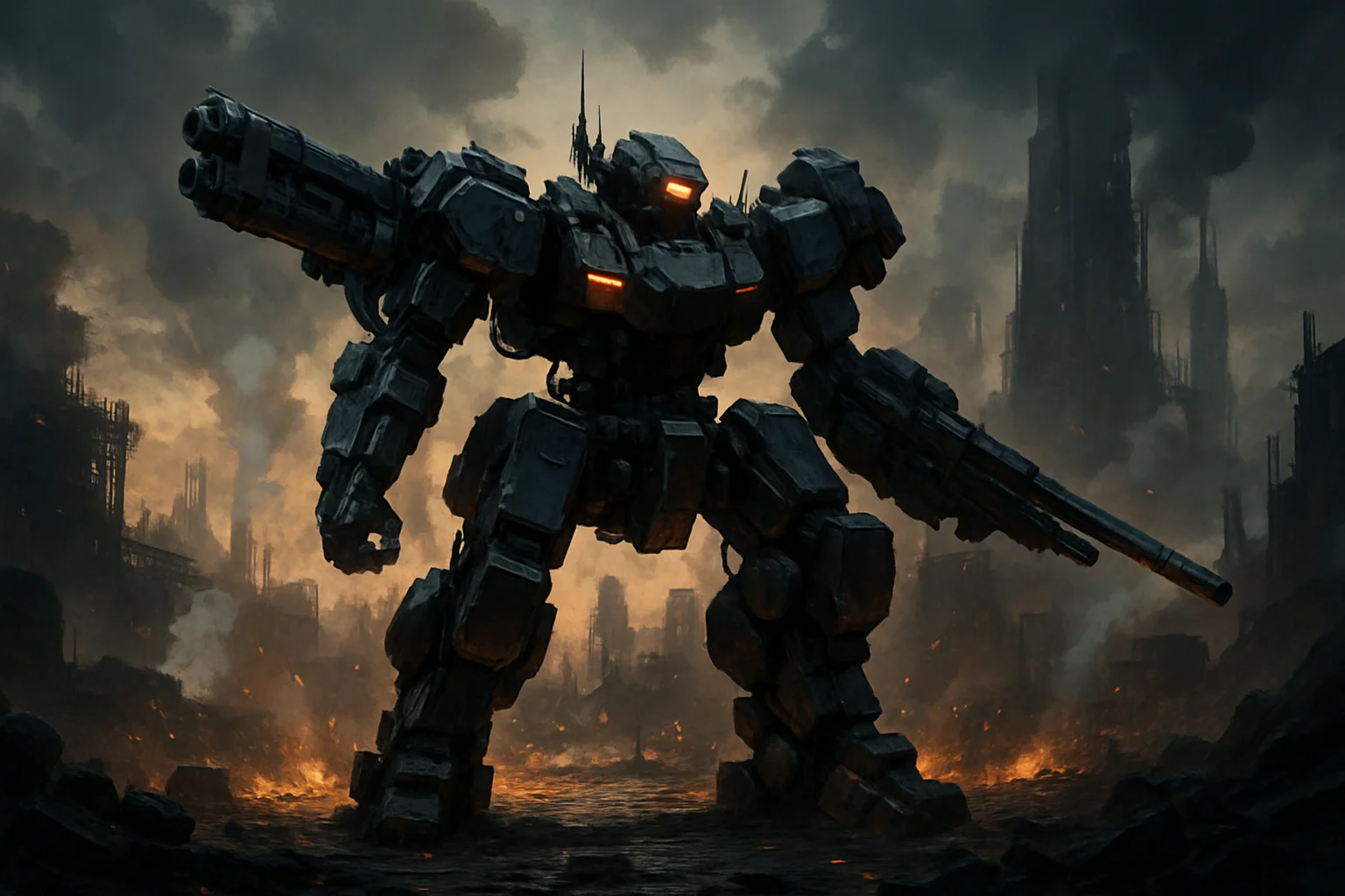 Обложка или скриншот игры Armored Core, изображающий боевого меха в футуристическом мире Steam.