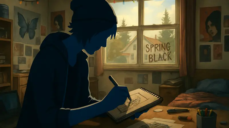 Хлоя Прайс рисует эскизы в игре Life is Strange Reunion.