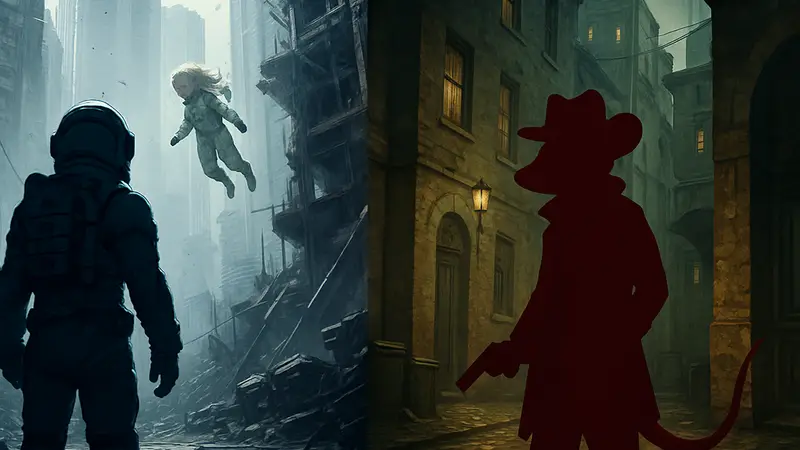 Скриншоты из Pragmata и Mouse: PI For Hire, демонстрирующие геймплей на Xbox Series X|S