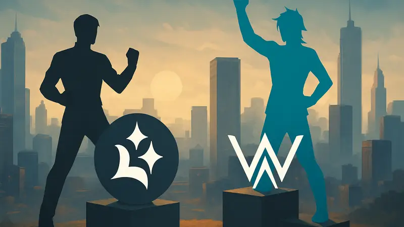 Логотипы Genshin Impact и Wuthering Waves в битве за доходы среди гача-игр за февраль 2026.