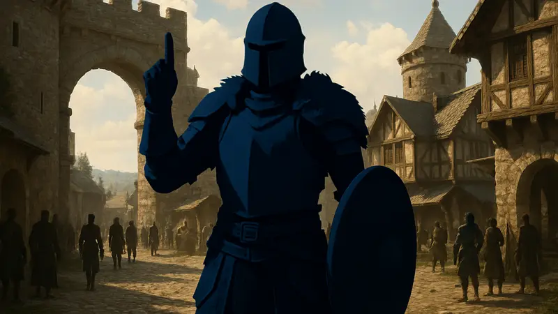 Персонаж из игры Crimson Desert в доспехах, демонстрирующий возможности кастомизации экипировки.