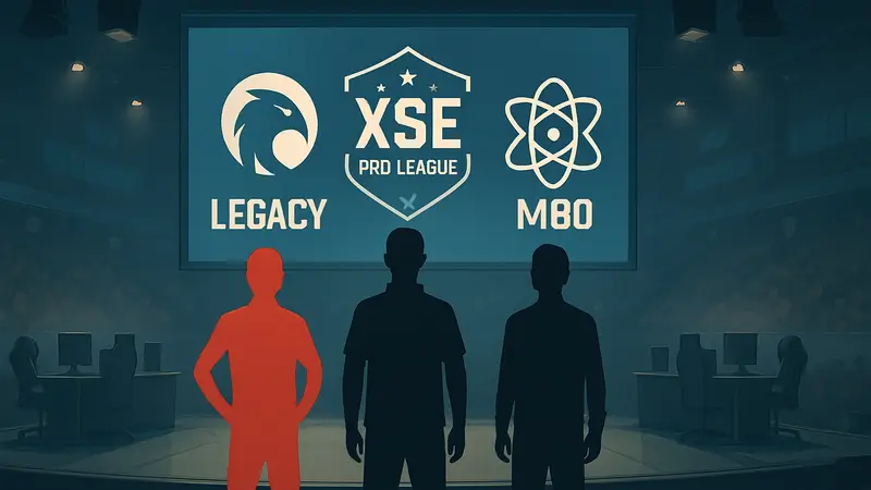 Команды Legacy и M80, логотипы, киберспорт, XSE Pro League