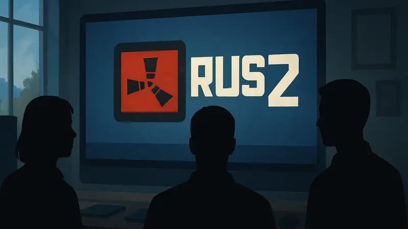 Логотип игры Rust 2 или скриншот пустой страницы Steam, вызывающий слухи о сиквеле.