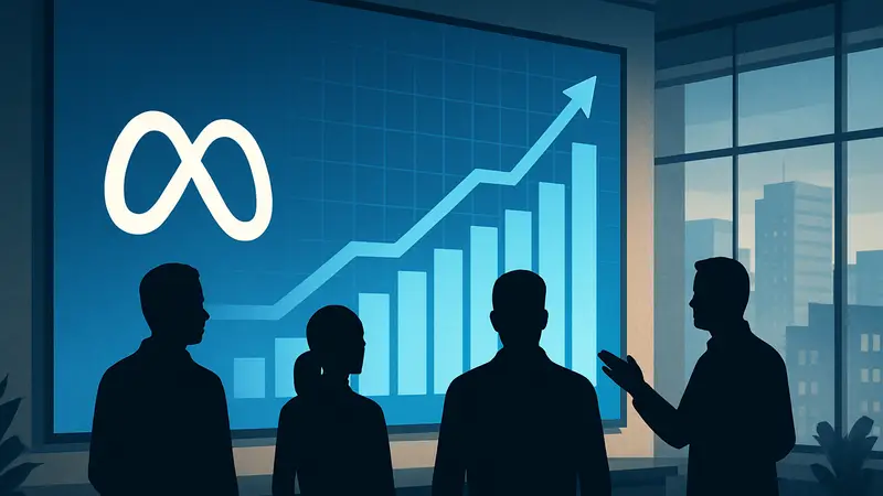 График роста использования ИИ-инструментов Meta для бизнеса, показывающий миллионы разговоров.