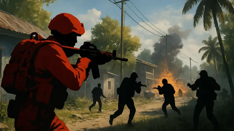 Игровой скриншот Gray Zone Warfare с боевыми действиями. Патч 0.4 Spearhead возродил популярность шутера.