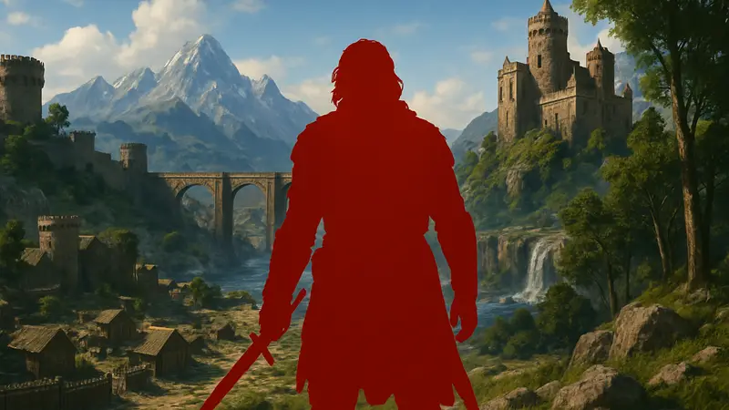 Скриншот из Crimson Desert, открытый мир, геймплей, персонаж, фэнтези