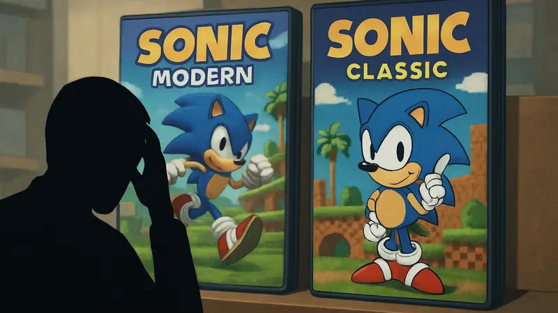 Обложки сборников Sonic Modern и Sonic Classic, вызывающие разочарование.