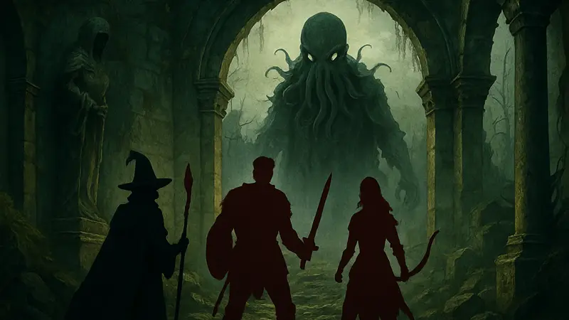 Иллюстрация к новому приключению Dungeons & Dragons от Эда Гринвуда, с элементами фэнтези и хоррора.