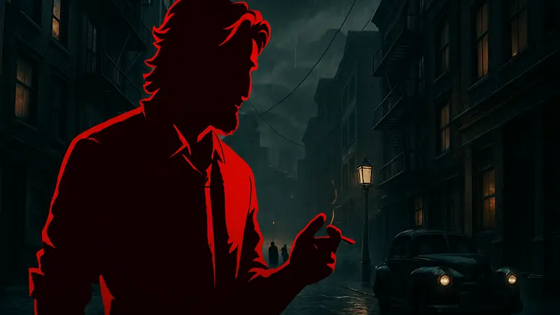 Бигби Волк из игры The Wolf Among Us 2 в нуарном стиле
