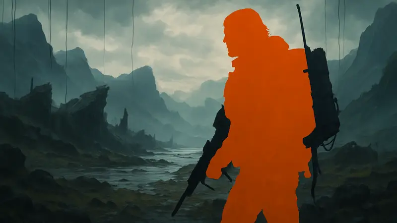 Постер фильма Death Stranding или изображение Нормана Ридуса в роли Сэма Портера Бриджеса.