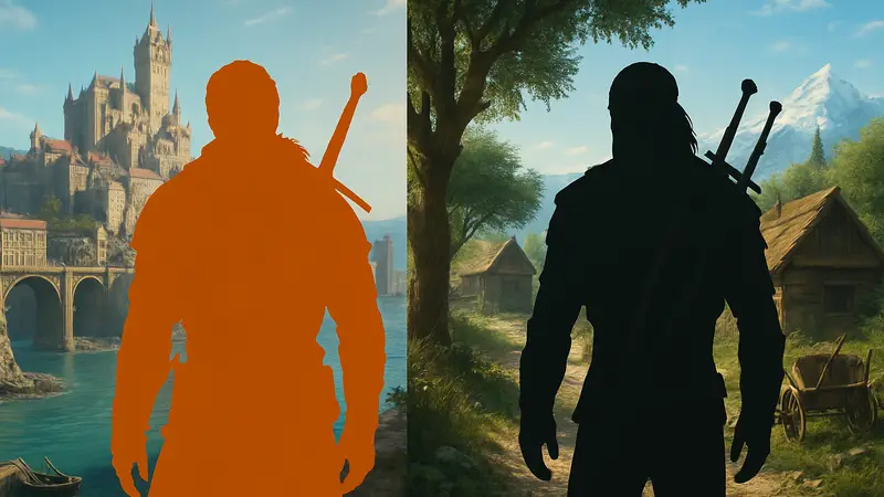 Сравнение графики Crimson Desert и The Witcher 3 с трассировкой лучей.