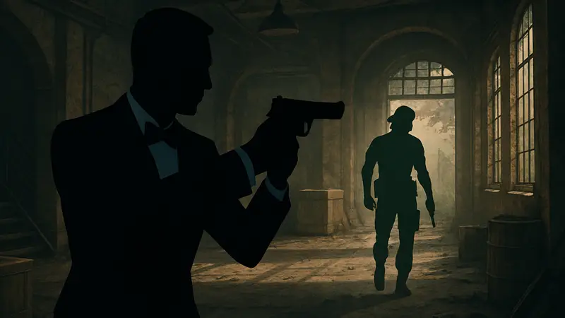 Главный герой игры 007 First Light в шпионской миссии, символизирующий превосходство над Metal Gear Solid Delta.