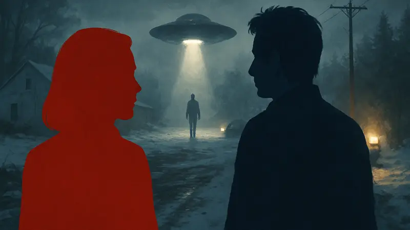 Кадры из фильма «Секретные материалы: Хочу верить» с Малдером и Скалли, демонстрирующие режиссёрскую версию 18+.