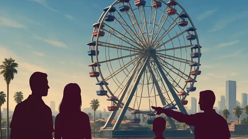 Колесо обозрения из GTA 6, где фанаты обнаружили отсутствие отражений.