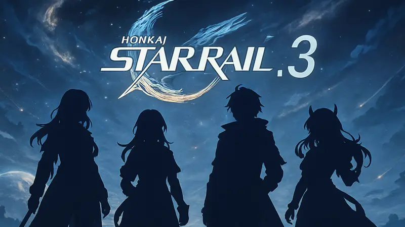 Изображение персонажей Honkai: Star Rail 4.3 на фоне логотипа обновления и его названия