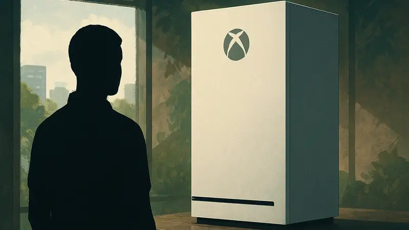 Концепт следующей консоли Xbox Project Helix или ее стилизованное изображение.
