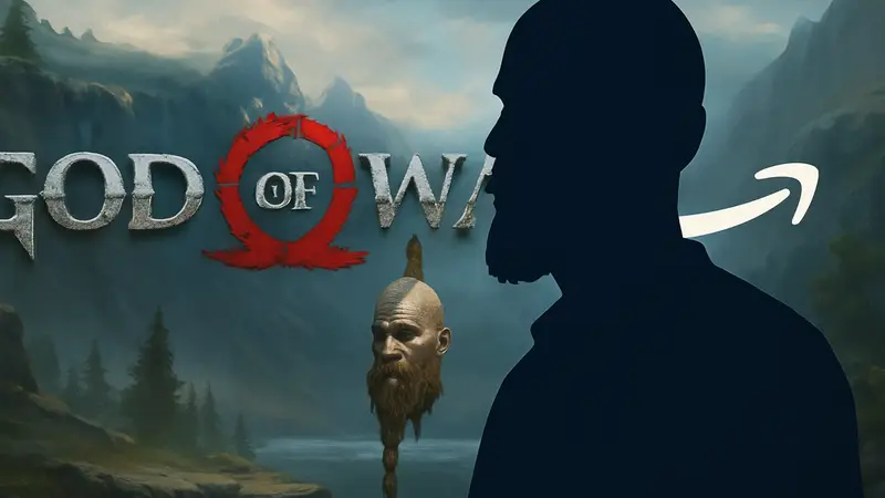 Актёр Мимира из God of War на фоне логотипа сериала Amazon, подтверждающий возвращение