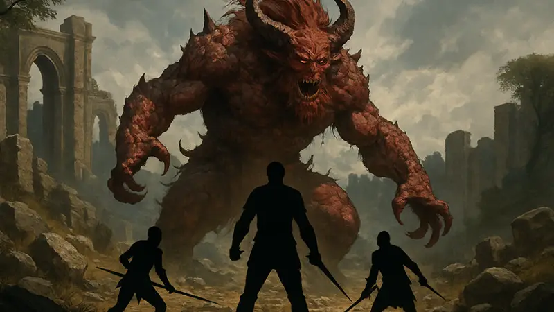 Багровый Кошмар — босс из игры Crimson Desert в бою