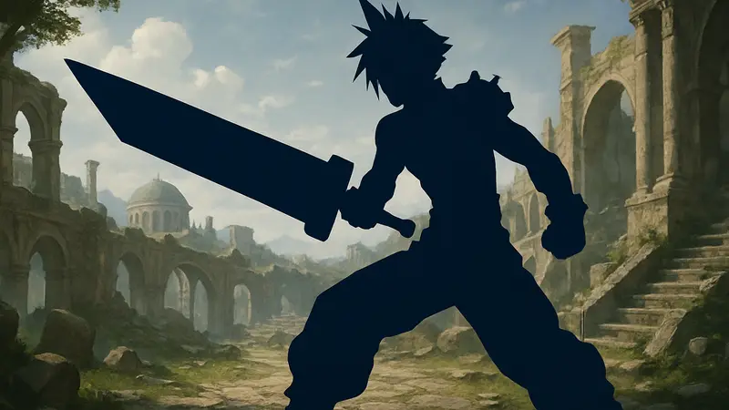 Игровой персонаж Cloud из Final Fantasy Dissidia Duellum в битве