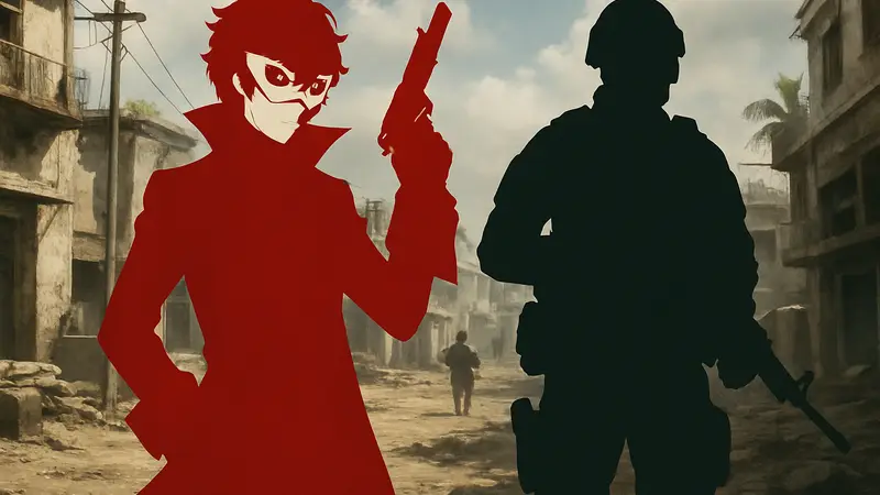Персонажи Persona 5 Royal, такие как Джокер, в стиле Call of Duty Mobile