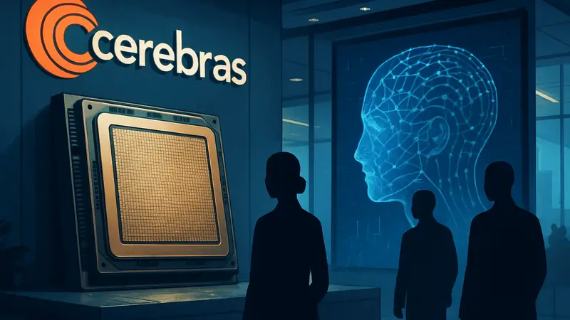 Логотип Cerebras, высокопроизводительный чип для ИИ, искусственный интеллект, инвестиции