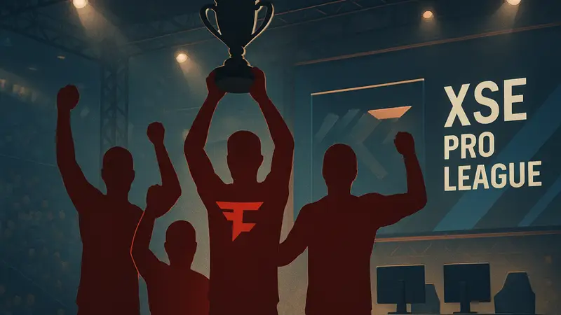Киберспортивная команда FaZe Clan празднует победу в XSE Pro League.