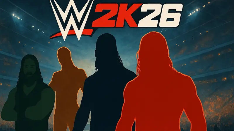 Обложка WWE 2K26 с изображением популярных суперзвезд рестлинга
