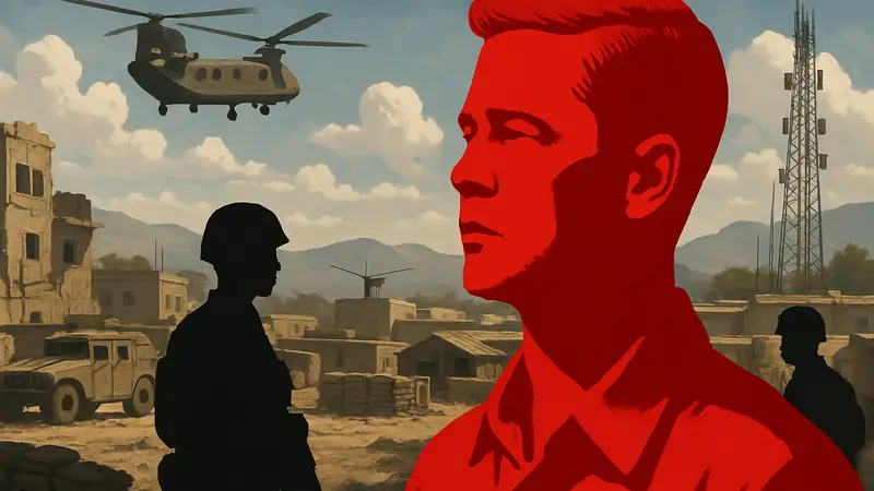 Брэд Питт в фильме «Машина войны», Netflix топ-10 фильмов
